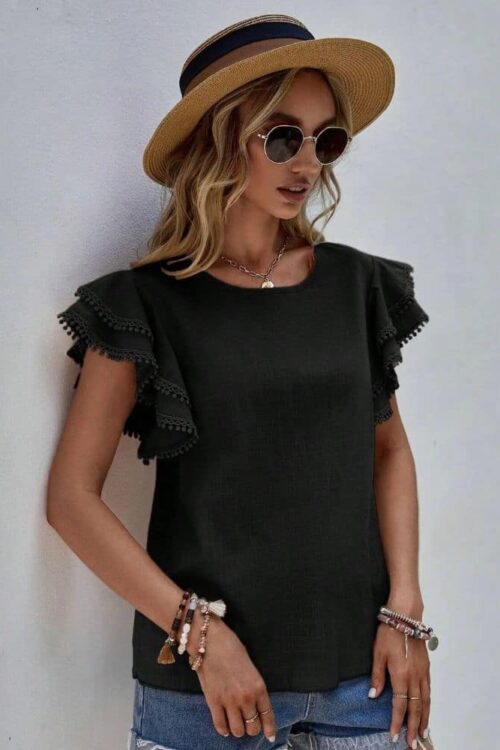 Bohemian Black Lightweight and Refined Blouse