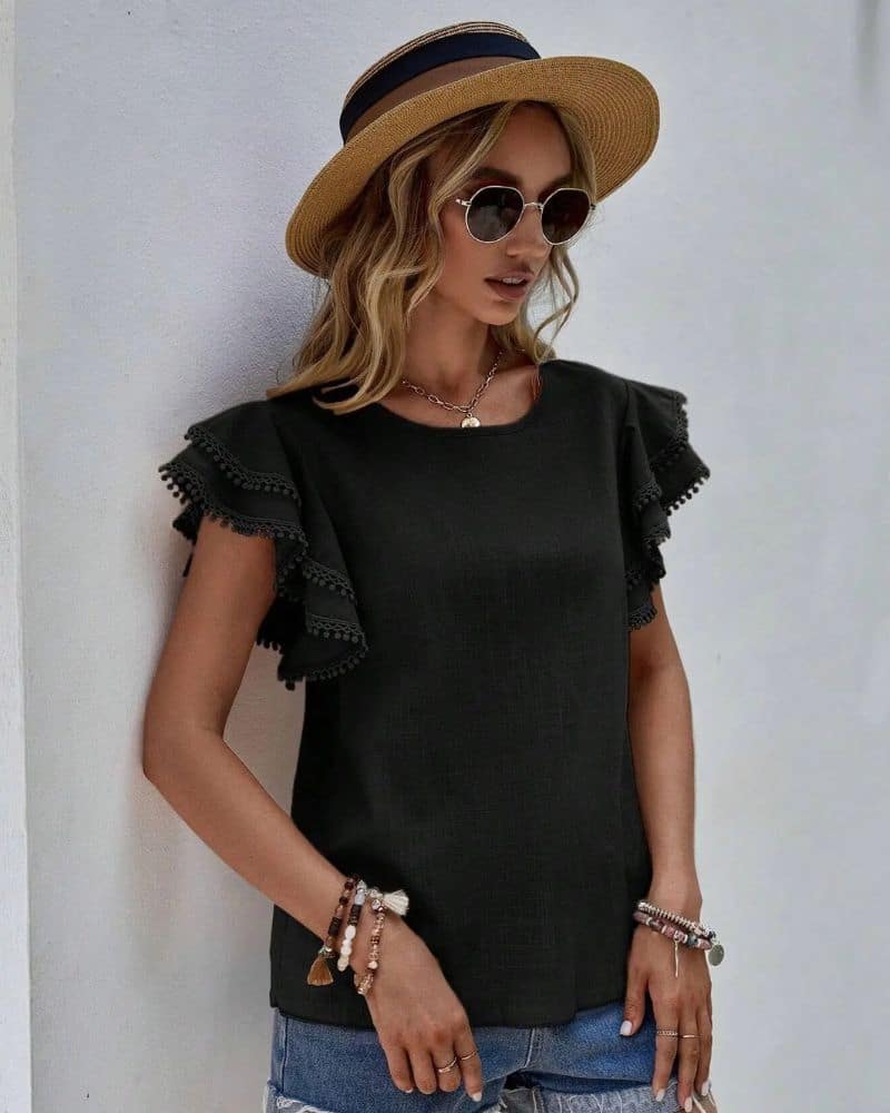 Bohemian Black Lightweight and Refined Blouse