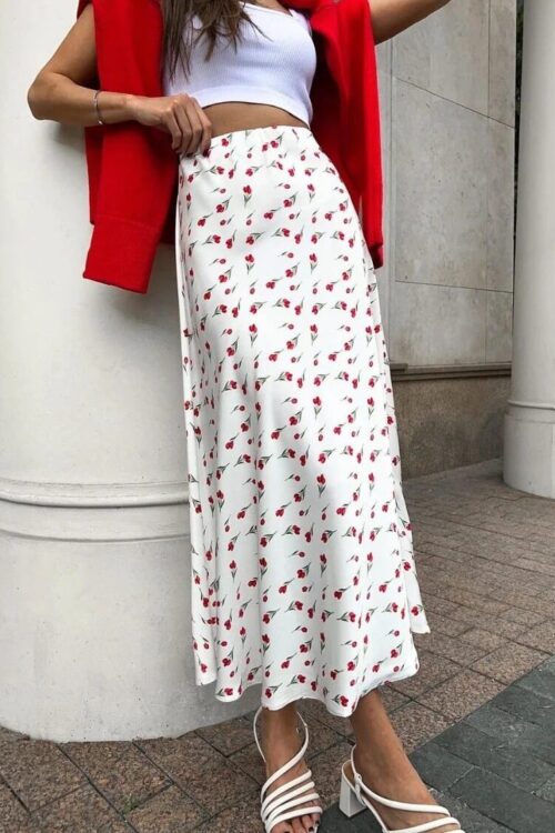 Bohemian Maxi Skirt White Chic and Elegant