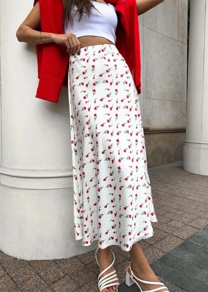 Bohemian Maxi Skirt White Chic and Elegant
