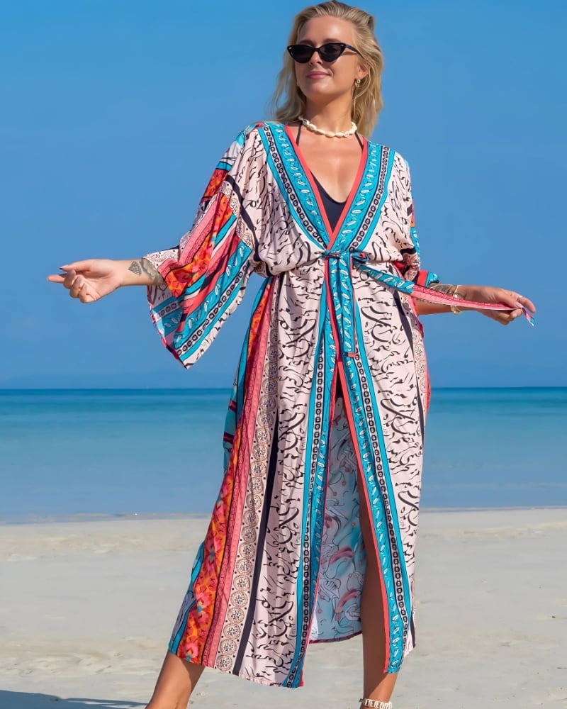 Kimono Long Print with Long Sleeves