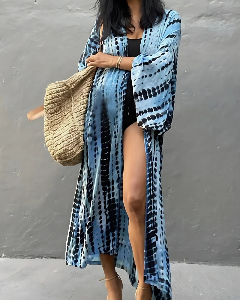 Kimono Long Print with Long Sleeves - Image 2