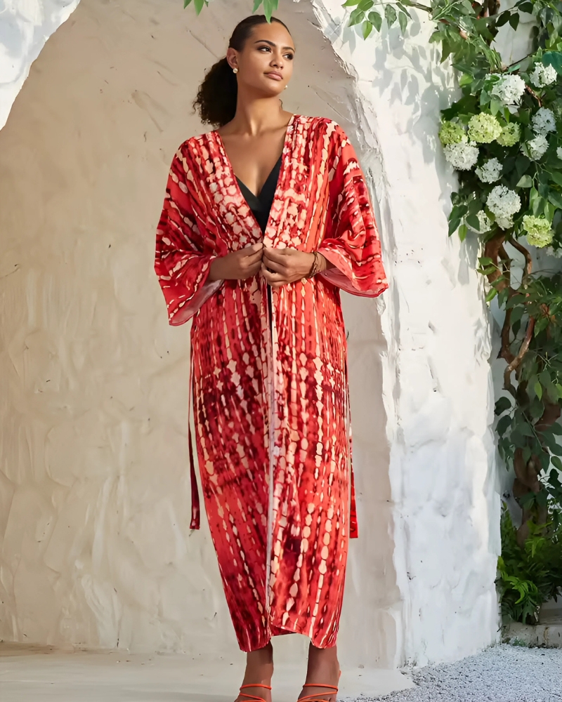 Kimono Long Print with Long Sleeves - Image 5