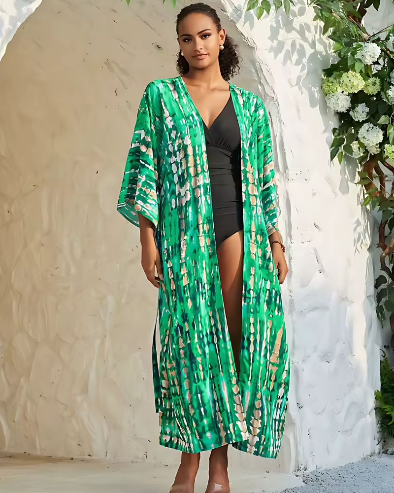 Kimono Long Print with Long Sleeves - Image 7