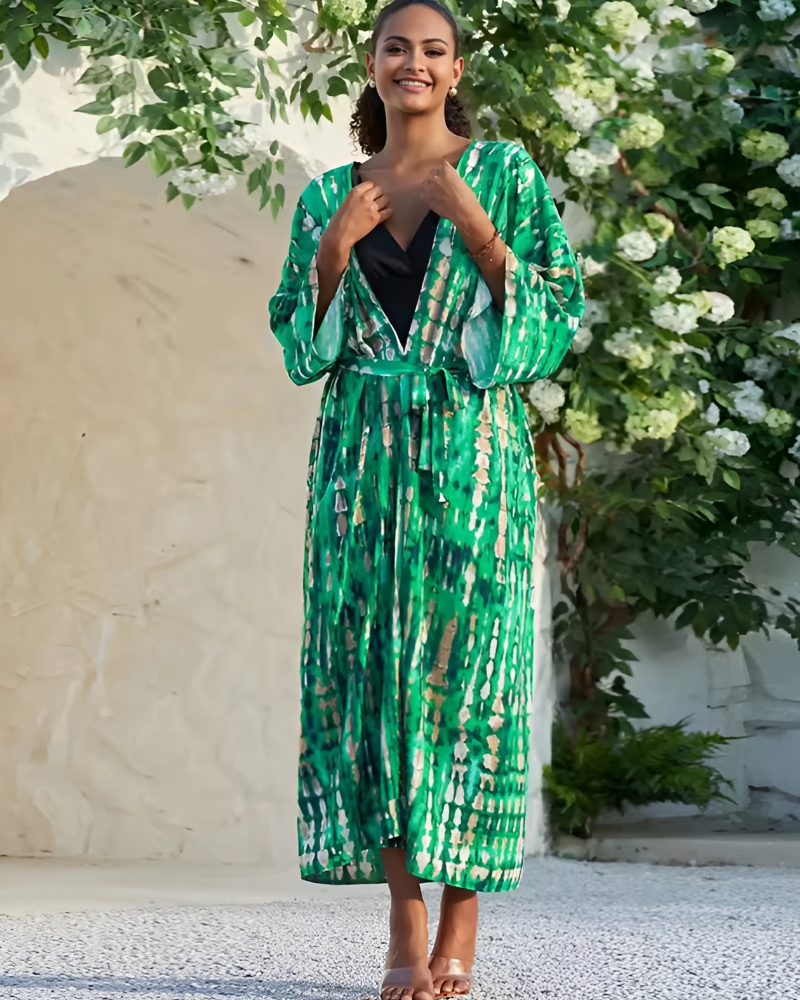 Kimono Long Print with Long Sleeves - Image 8
