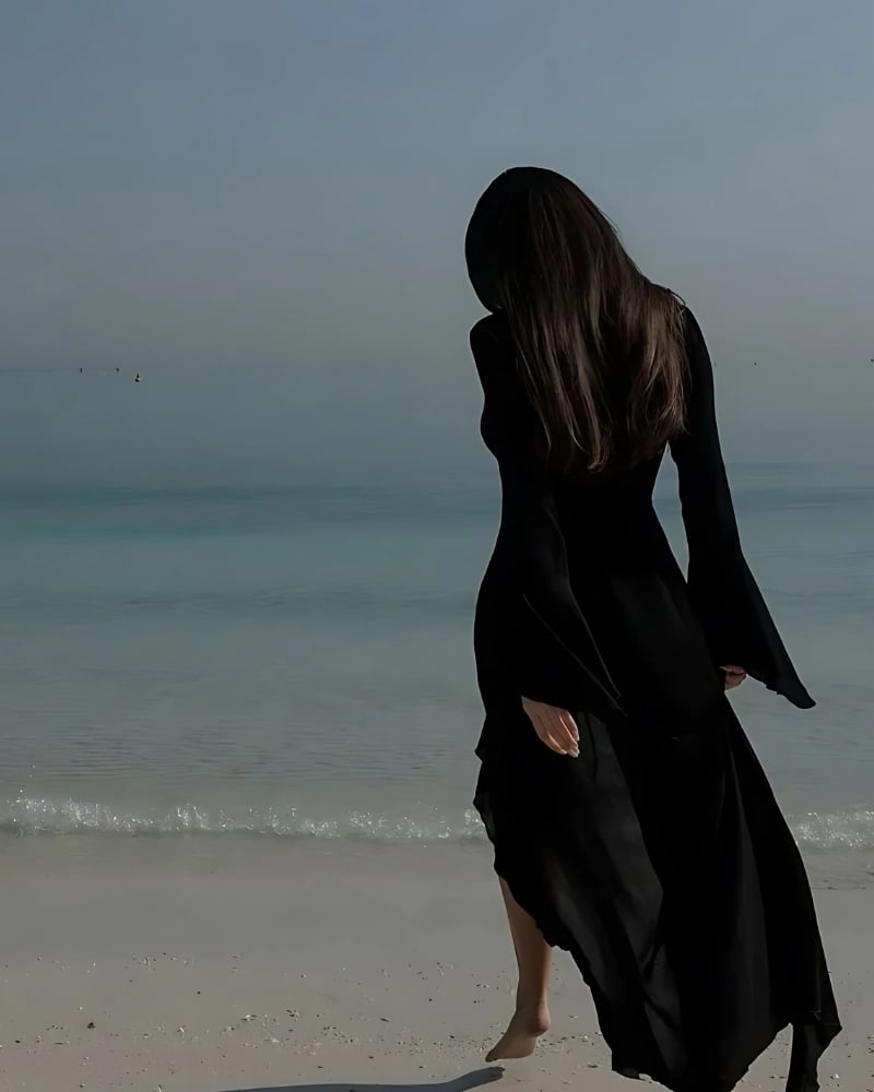 Beach Long with Ruffles Kimono Dress - Image 8