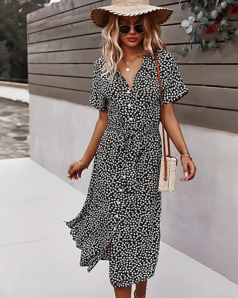 With floral print boho chic summer dress - Image 10