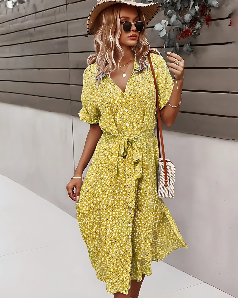 With floral print boho chic summer dress - Image 12
