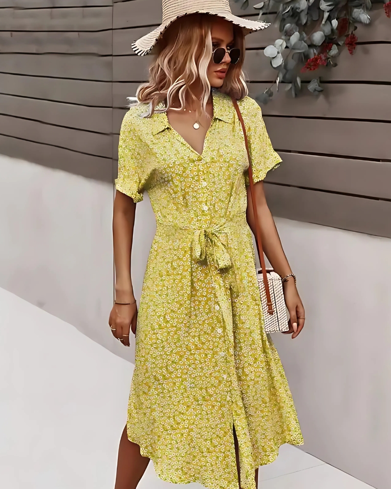 With floral print boho chic summer dress - Image 13