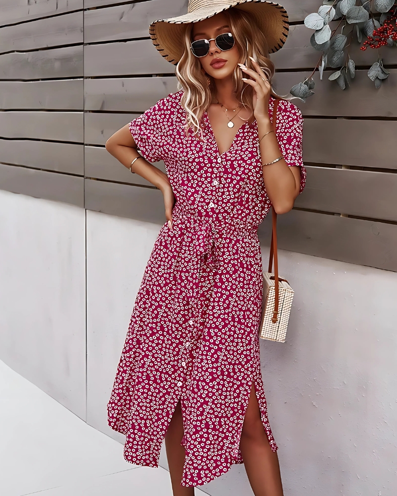 With floral print boho chic summer dress - Image 14