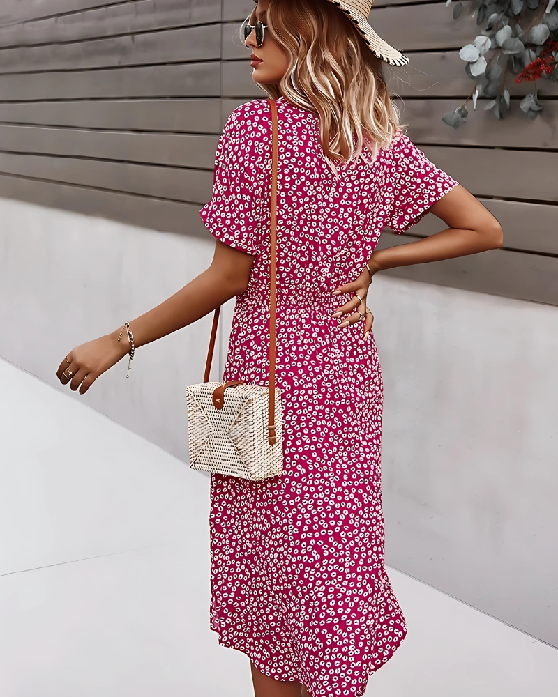 With floral print boho chic summer dress - Image 15
