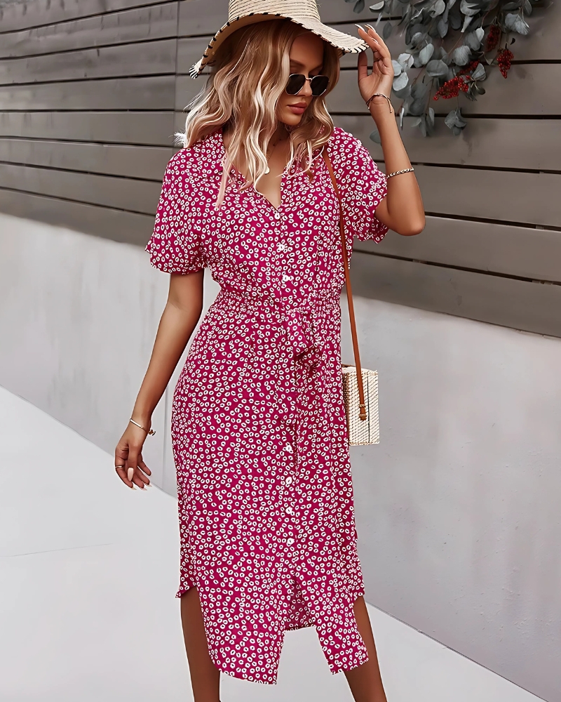 With floral print boho chic summer dress - Image 16