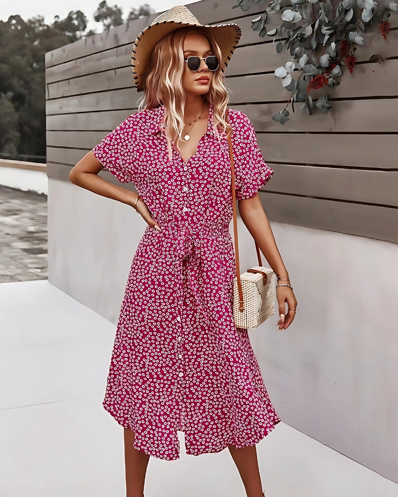 With floral print boho chic summer dress - Image 17