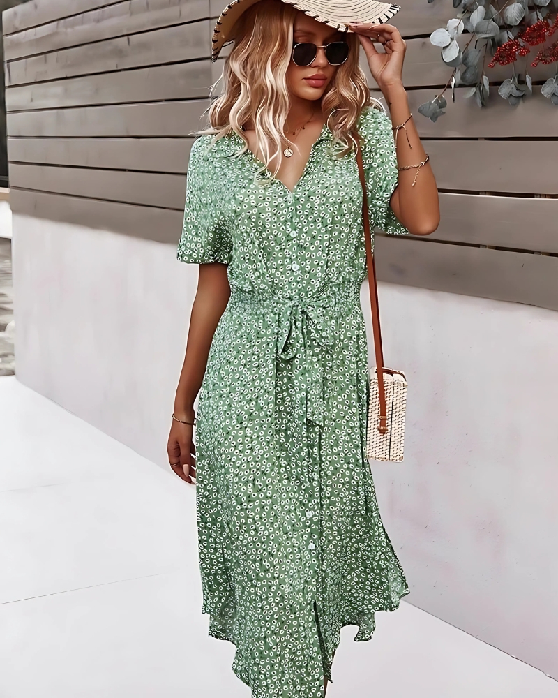 With floral print boho chic summer dress - Image 2