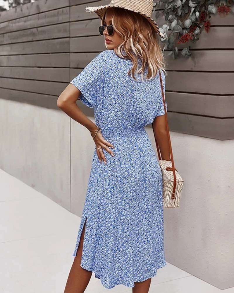 With floral print boho chic summer dress - Image 7