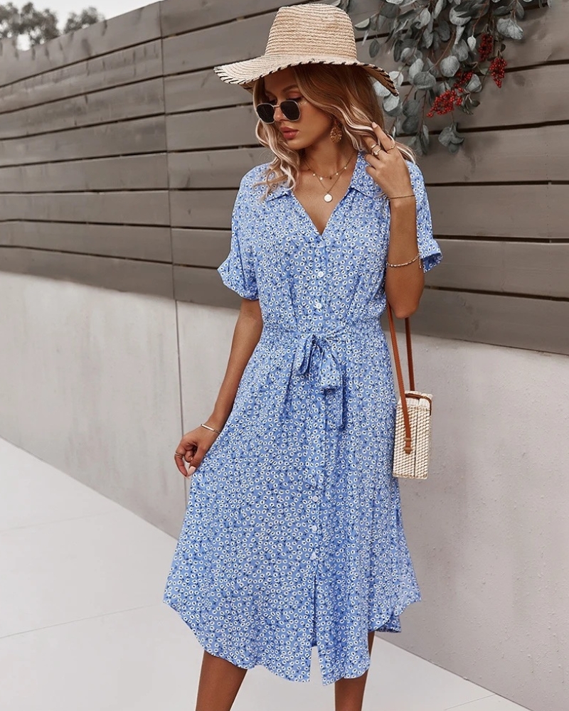 With floral print boho chic summer dress - Image 5