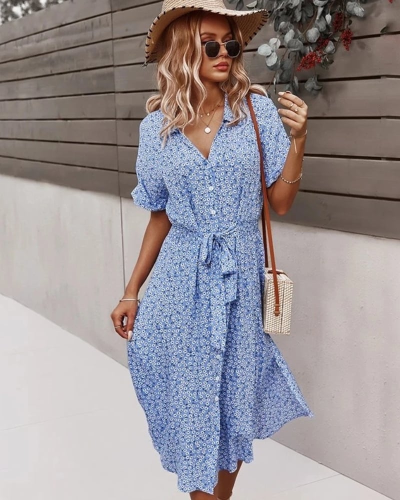 With floral print boho chic summer dress - Image 6