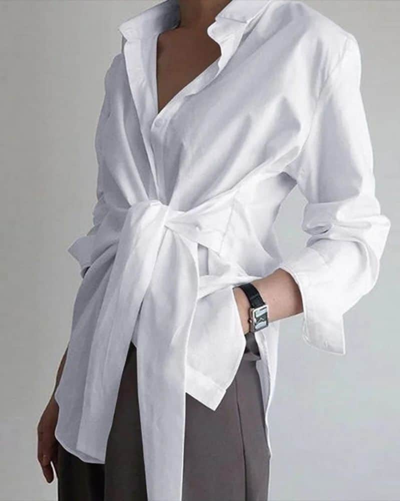 Bohemian White Chic and Adjustable Blouse