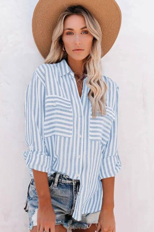 Bohemian Chic and Elegant with Stripes Blouse