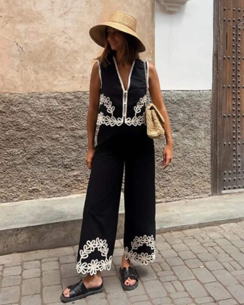 Bohemian with Lace Details Jumpsuit
