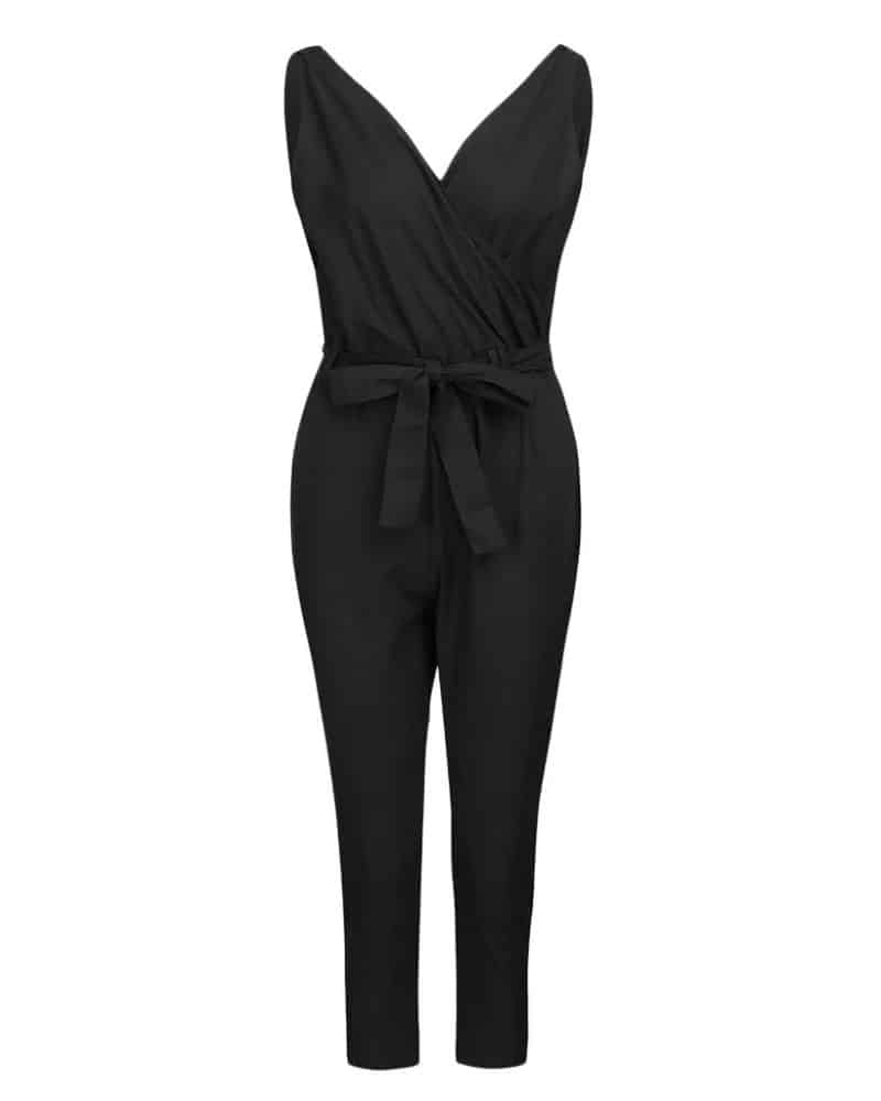 Bohemian elegant with belted waist jumpsuit - Image 3