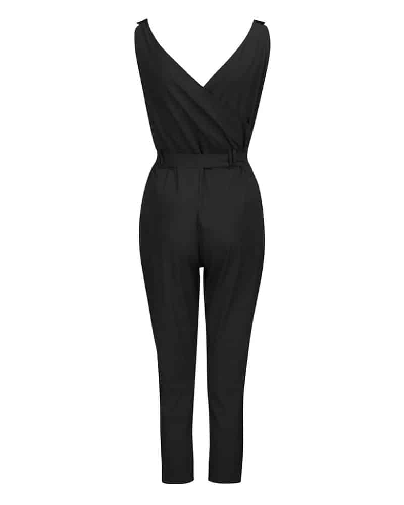 Bohemian elegant with belted waist jumpsuit - Image 4
