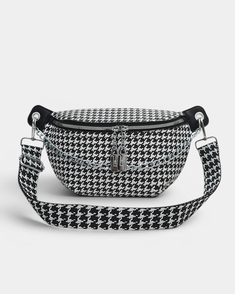 Houndstooth Belt Bag