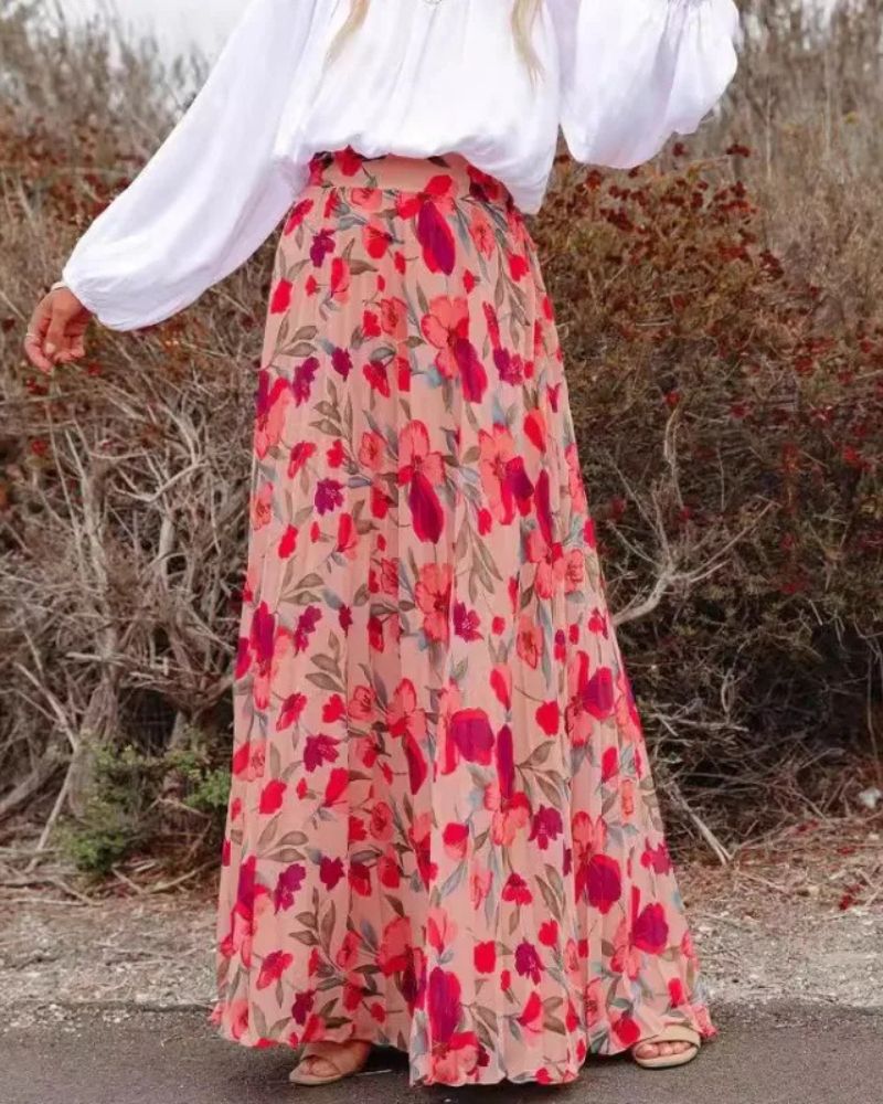 Bohemian Airy Floral Skirt - Image 4