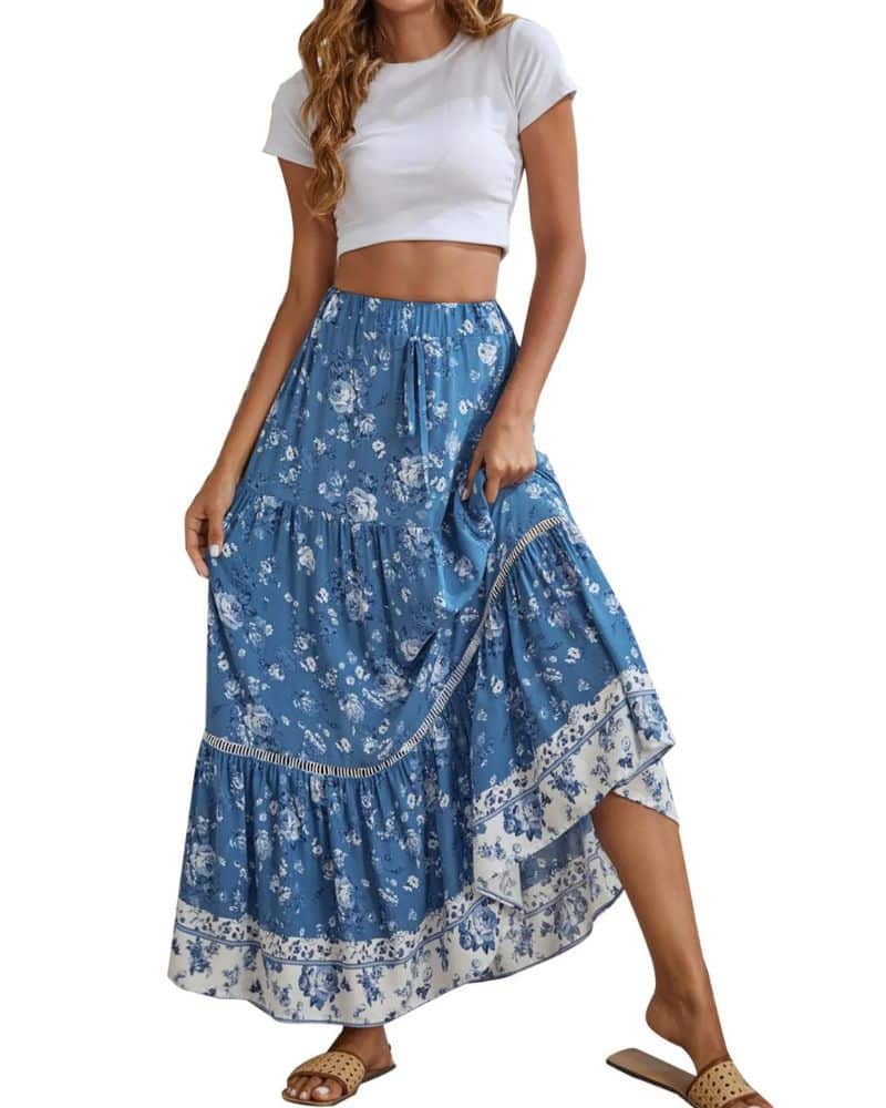 Bohemian Elegant and Floral Skirt - Image 2