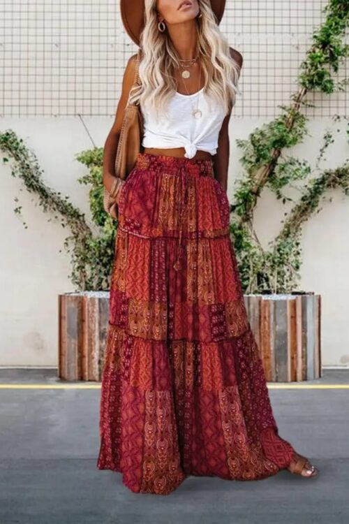 Bohemian Maxi Skirt Chic and Comfortable