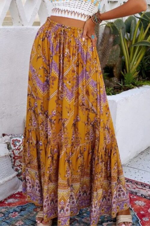 Bohemian Maxi Skirt Refined and Elegant