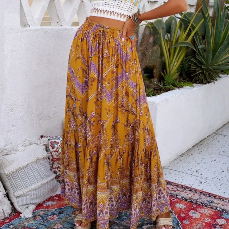 Bohemian Maxi Skirt Refined and Elegant