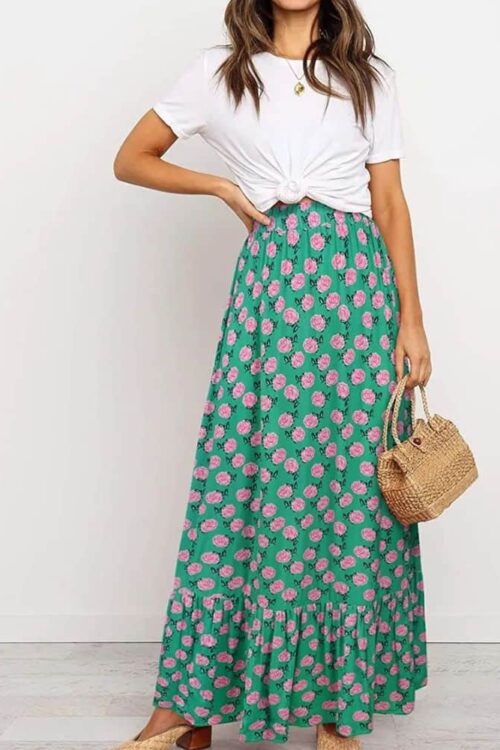 Bohemian with style frais and summer skirt