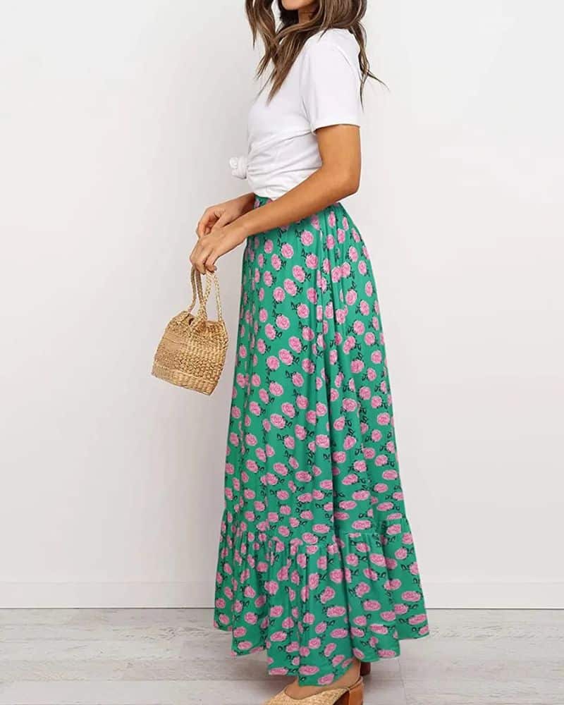 Bohemian with style frais and summer skirt - Image 2