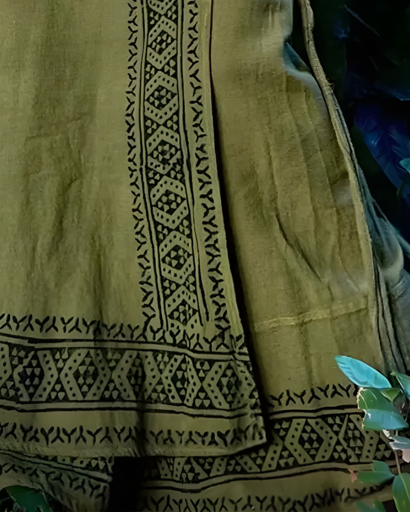 Printed bohemian long skirt with ruffles - Image 3