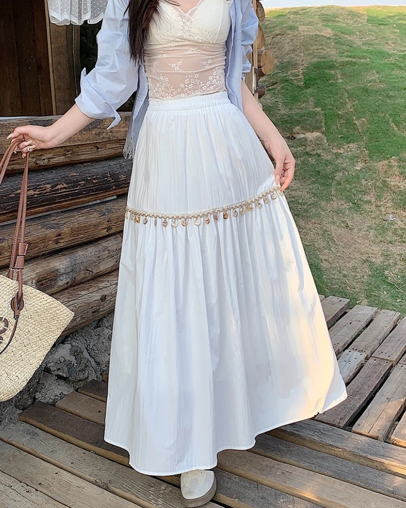 High-waist pleated bohemian korean skirt - Image 6