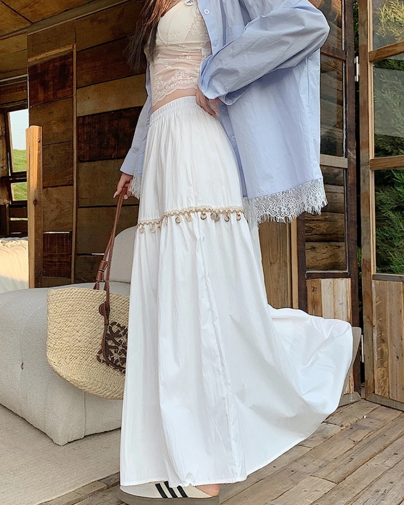High-waist pleated bohemian korean skirt - Image 7