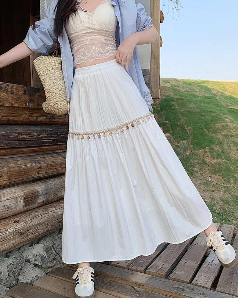 High-waist pleated bohemian korean skirt - Image 8