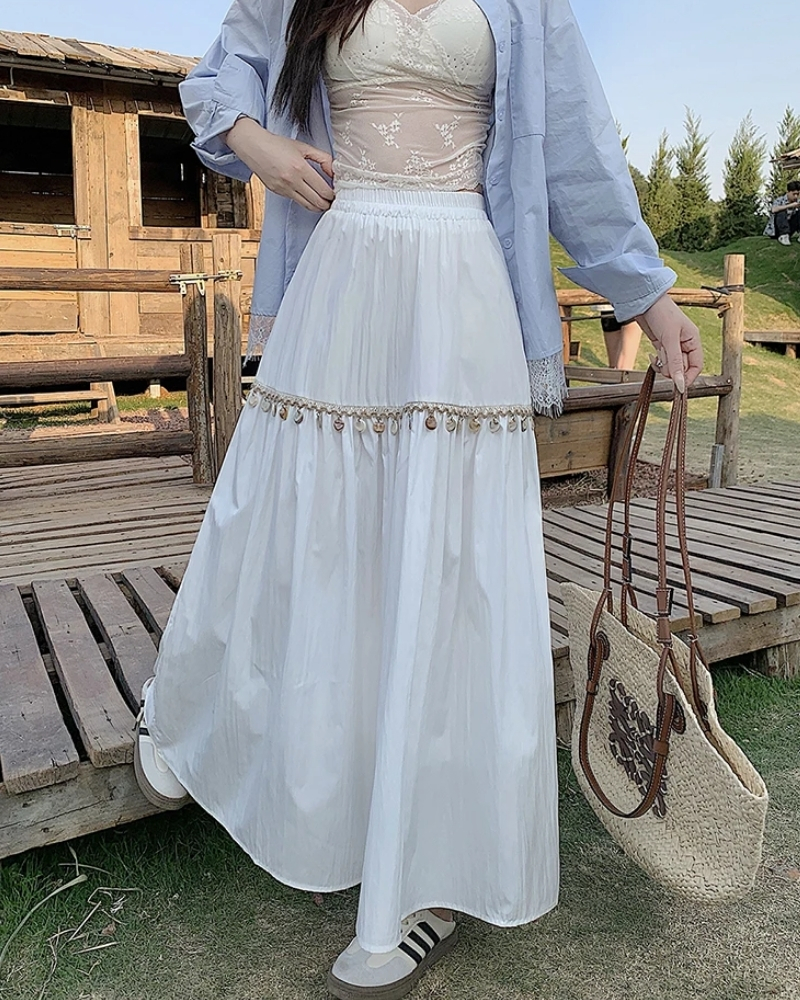 High-waist pleated bohemian korean skirt - Image 9