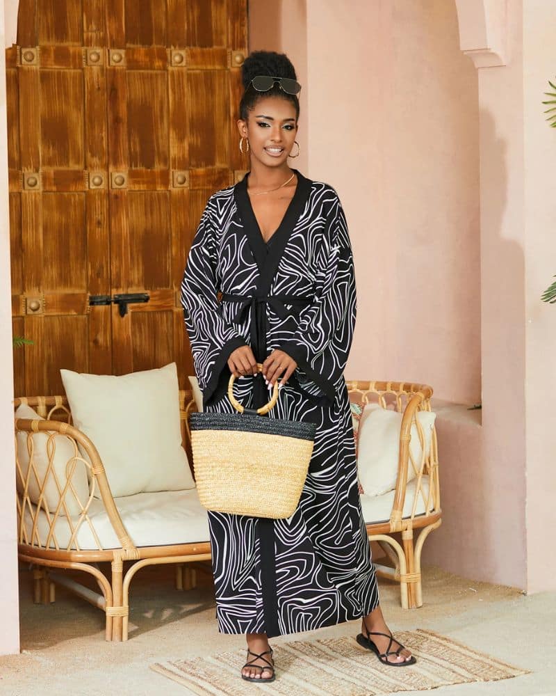 Women's Kimono Contemporary with Design Prints