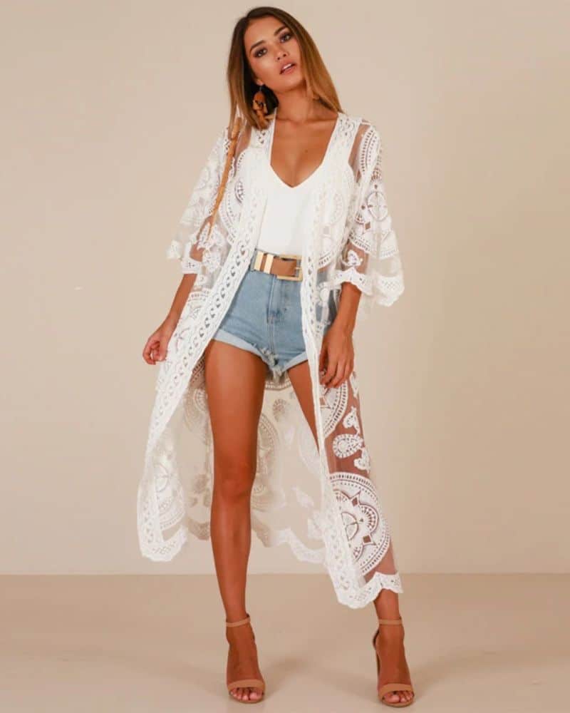 Women's Kimono Airy Lace and Lightweight