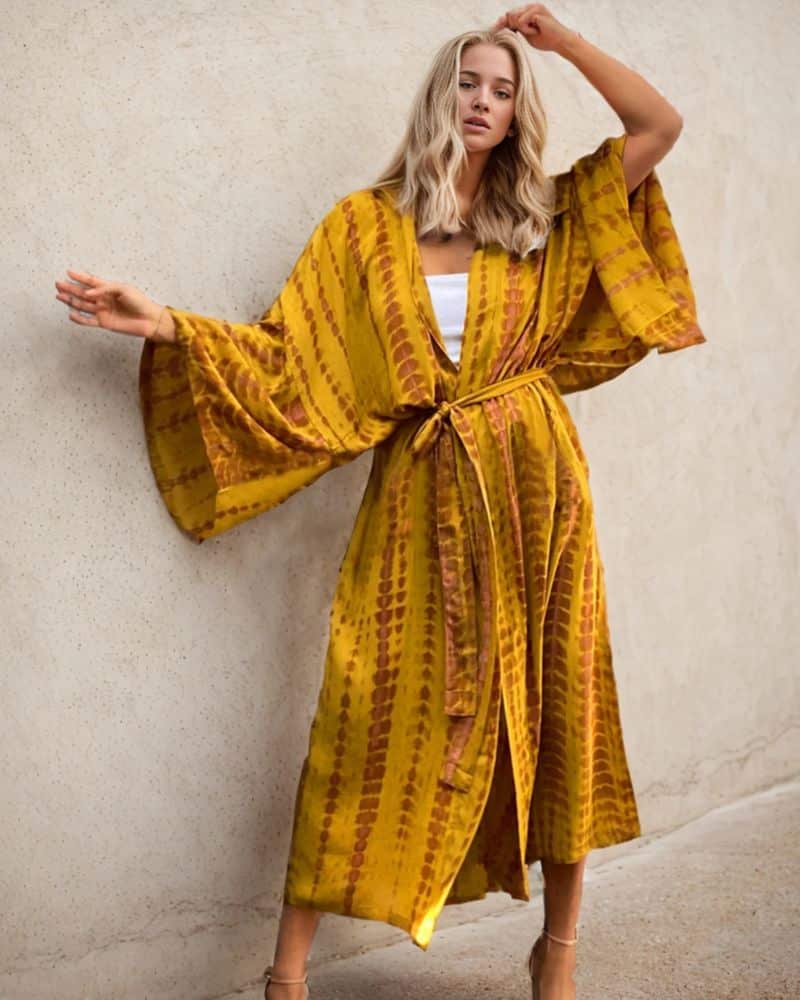 Women's Kimono Vibrant with Bohemian Charm - Image 3