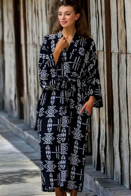 Women's Kimono Elegant with Geometric Prints