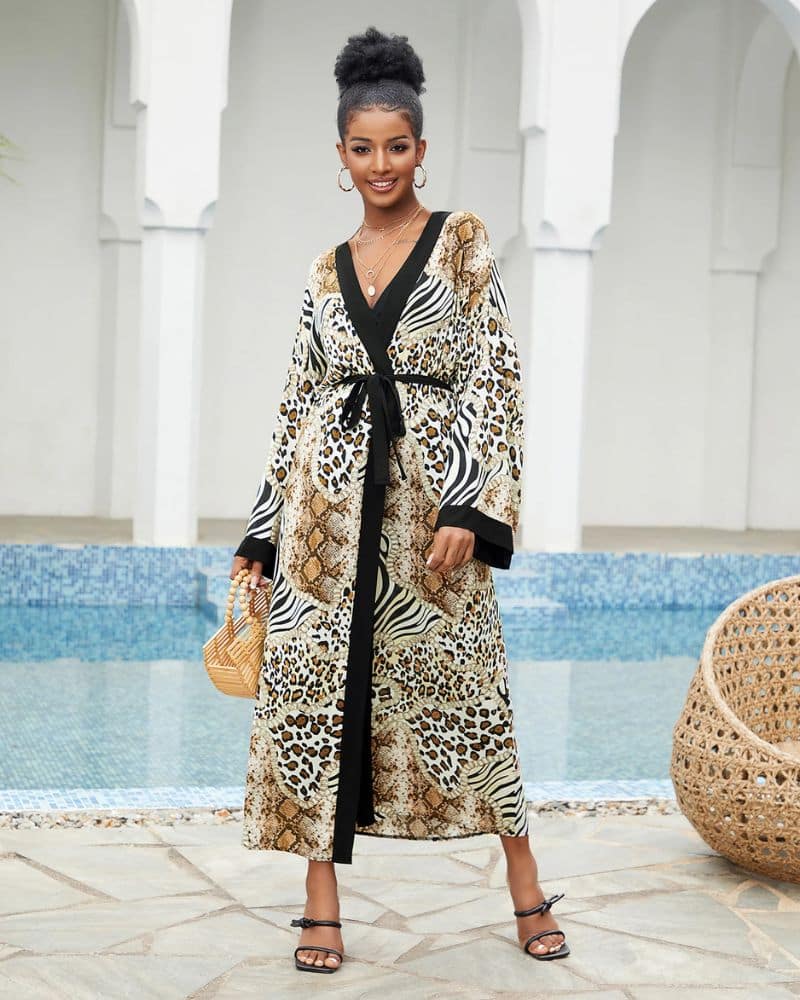 Women's Kimono Print Savanna Elegant
