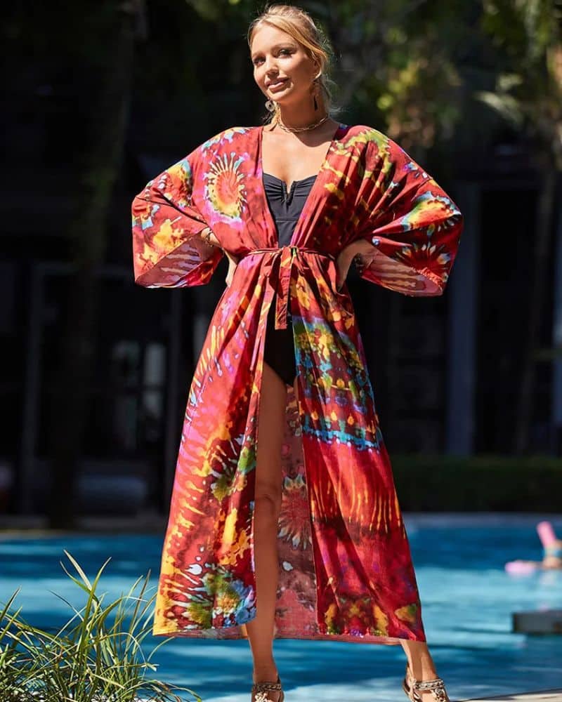 Women's Kimono with Exotic Vibrants