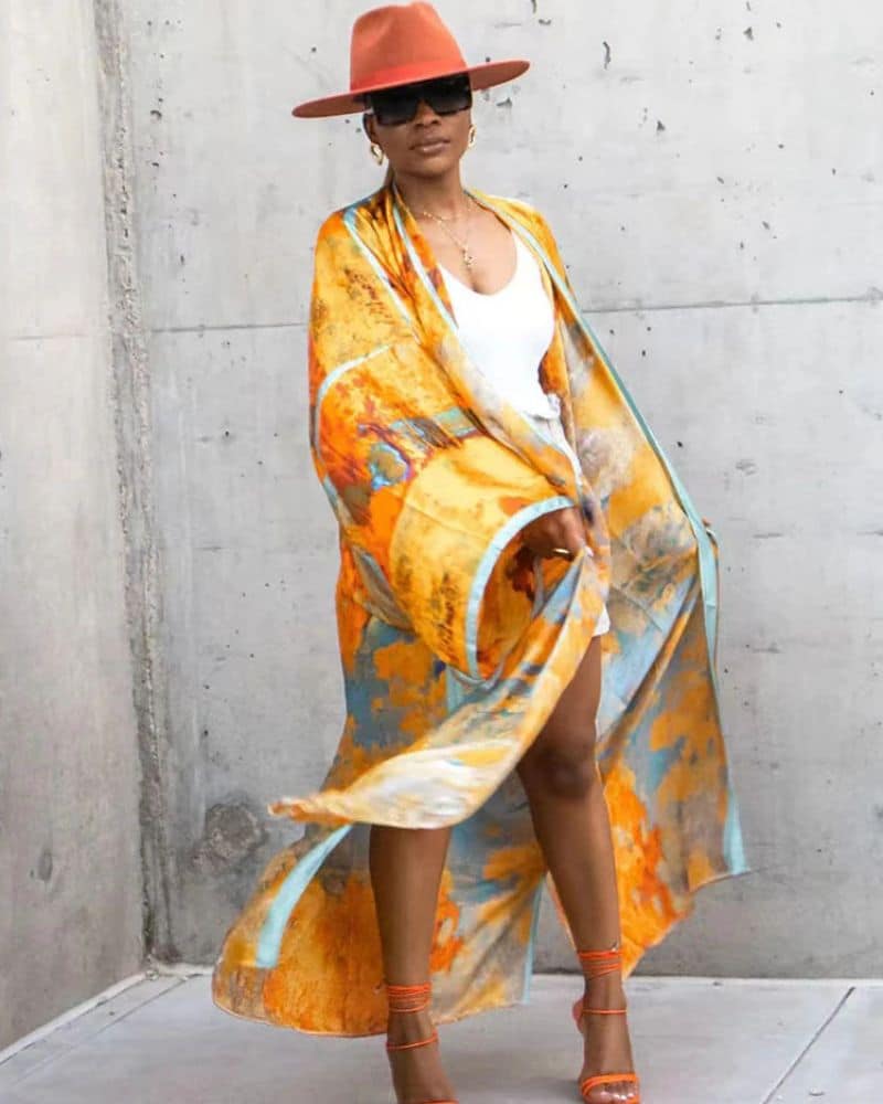 Women's Kimono Beach Vibrant and Vibrant - Image 2