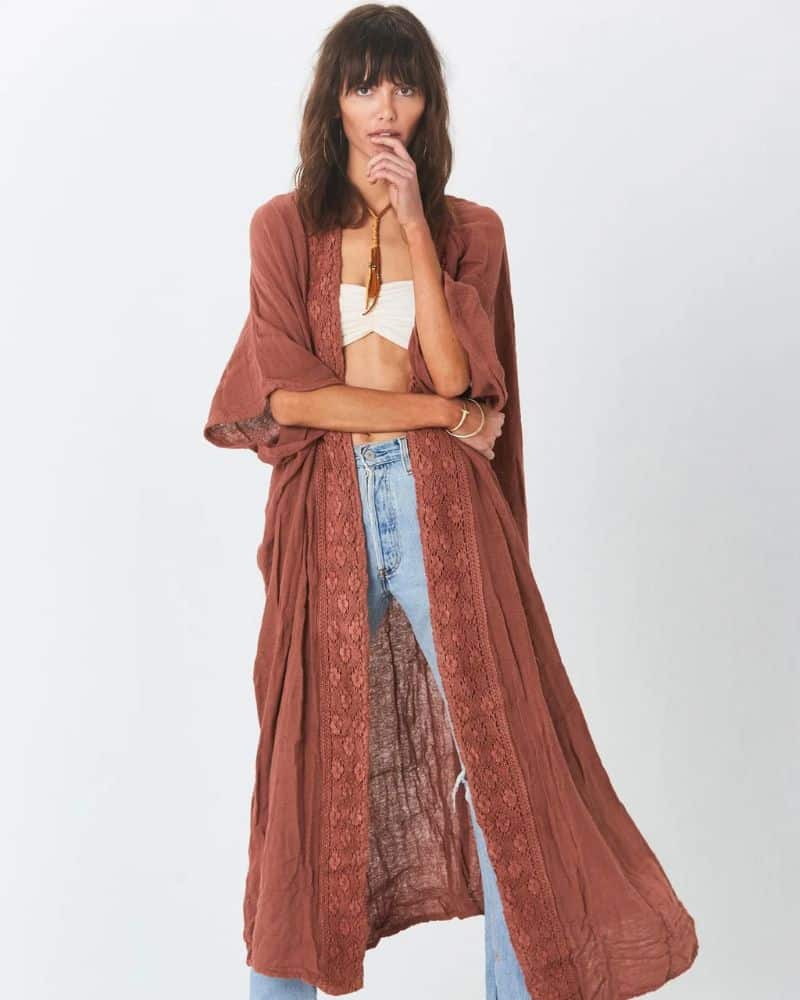 Women's Kimono Style Natural and Casual