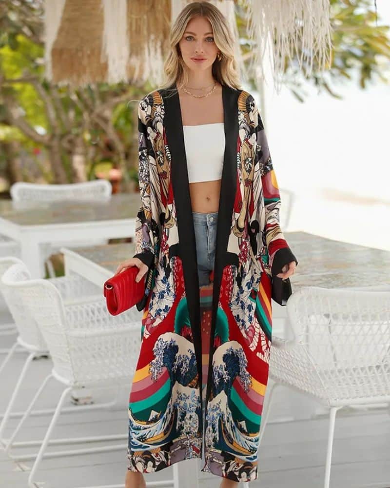 Women's Kimono Vibrant Japanese Style