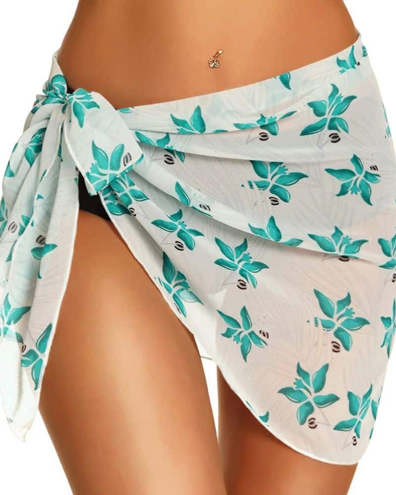 Court and Sheer Floral Sarong
