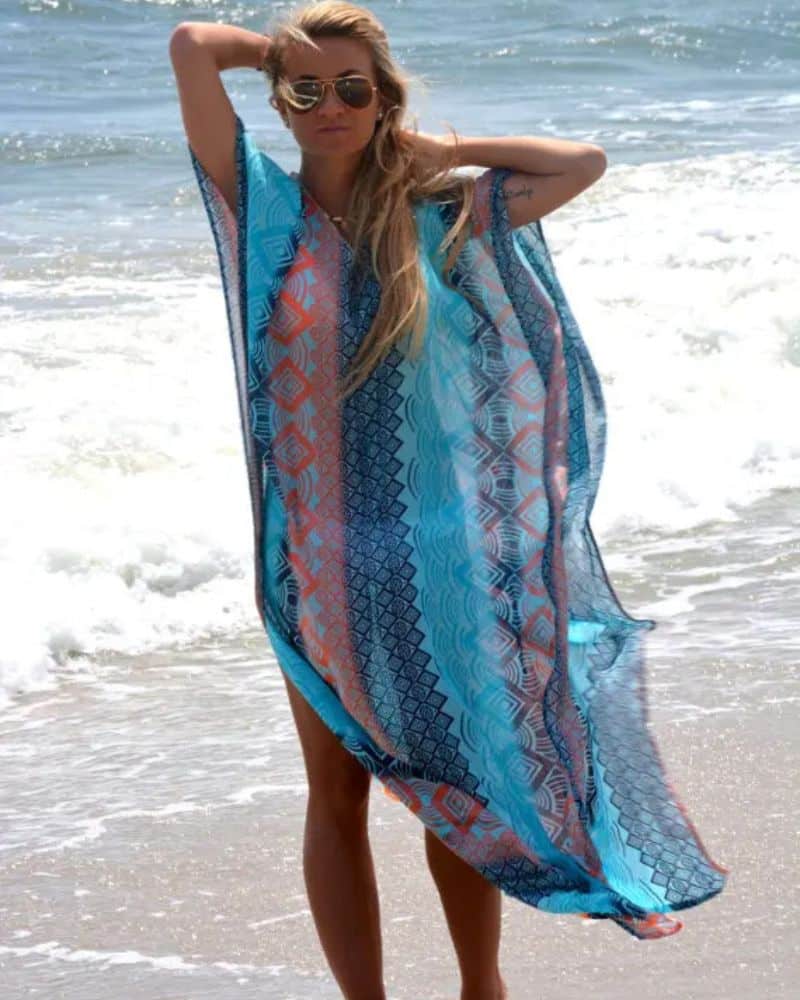 Flowy and Colorful with Geometric Prints Sarong